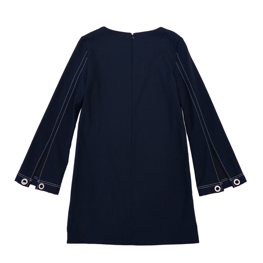 Andersson Bell Slit Cuffs Modern Dress | Dark Navy