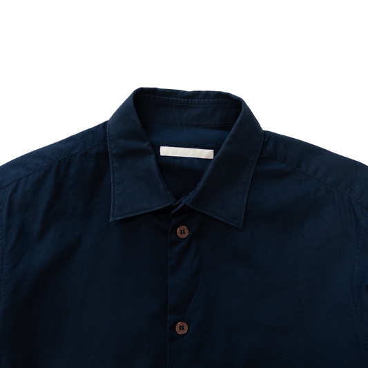 Helmut Lang Long Cuffs Button Up Shirt | M | Dark Navy