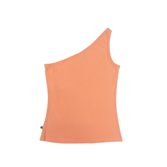 Asymmetrical One Shoulder Top | L | Salmon