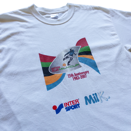 Northern Ireland Milk Cup 25th Anniversary T-Shirt | L | White