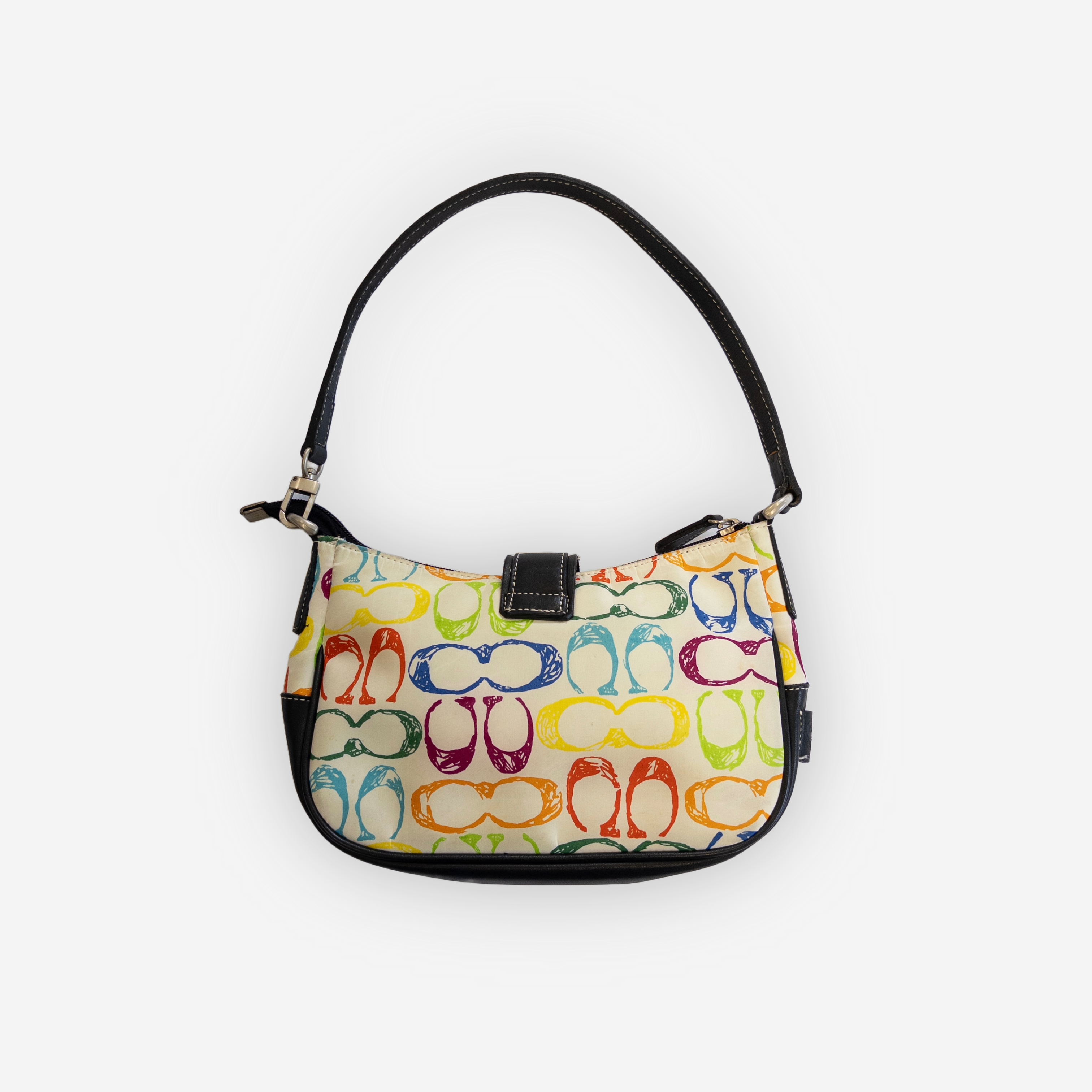 Coach Monogram Nylon Mini Shoulder Bag | Beige