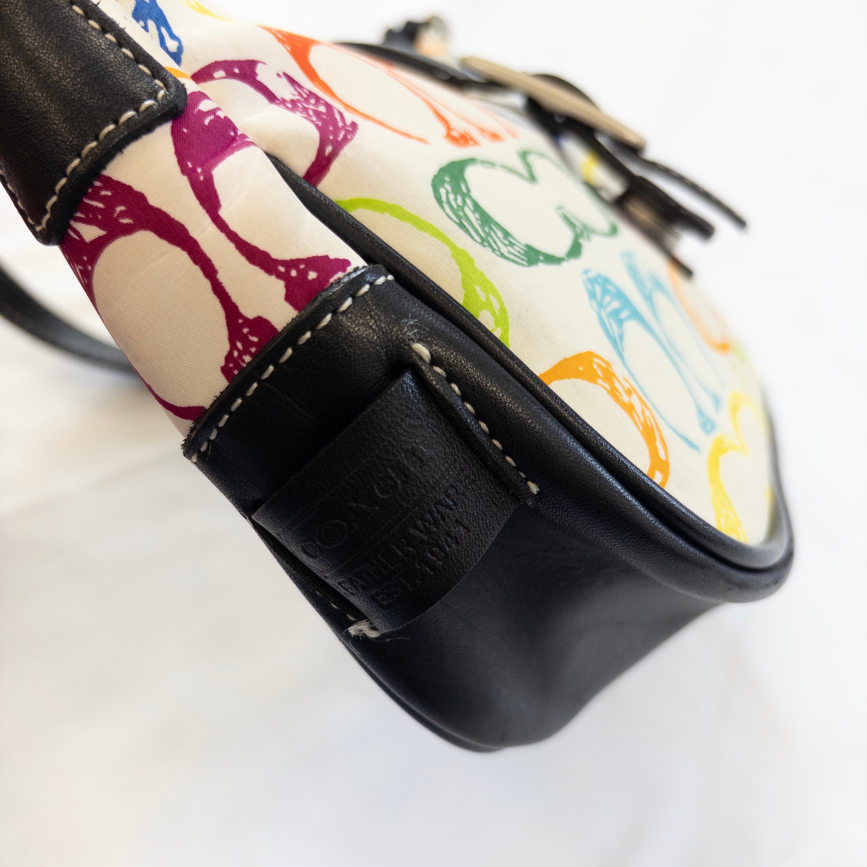 Coach Monogram Nylon Mini Shoulder Bag | Beige