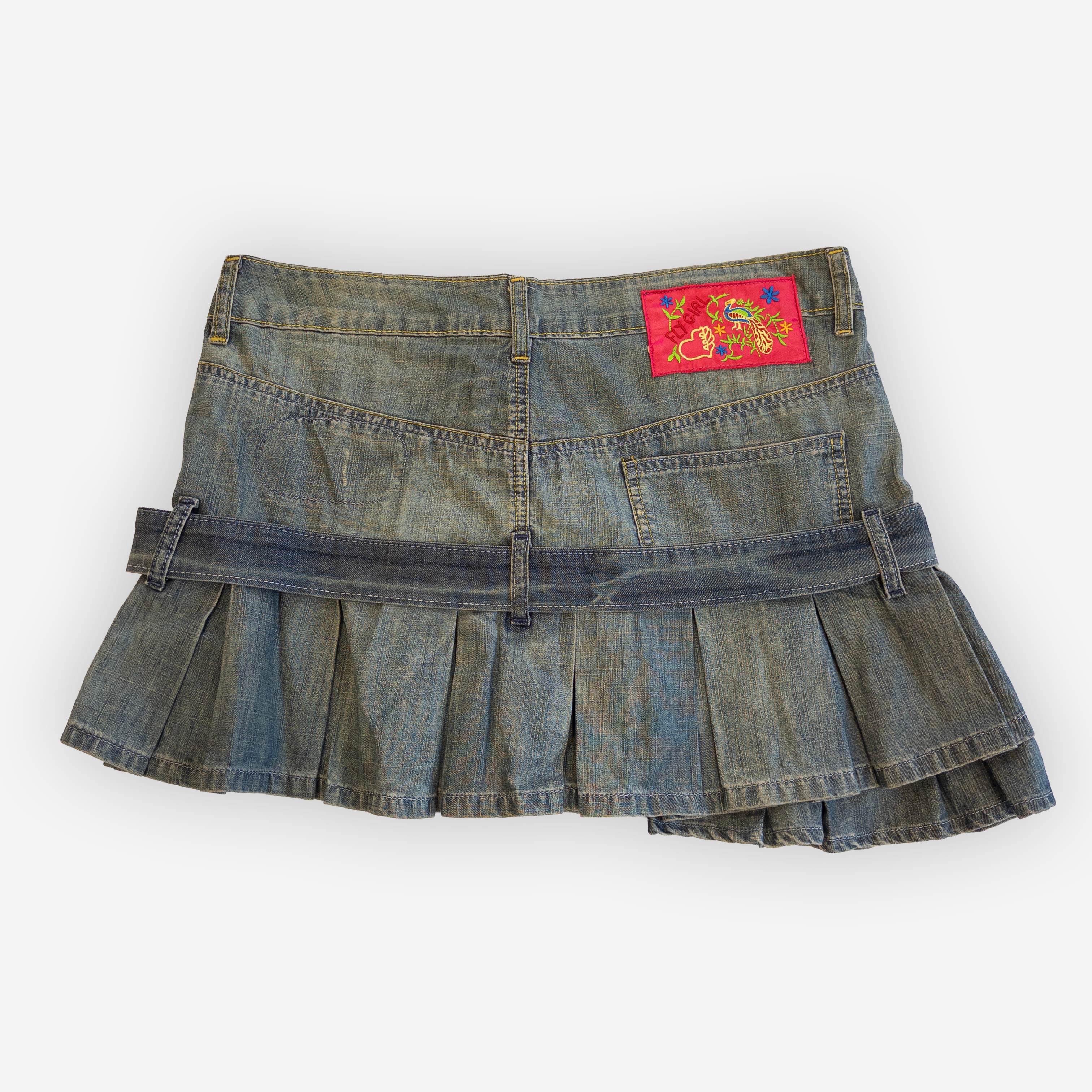 Fly Girl Mini Skirt | Light Wash