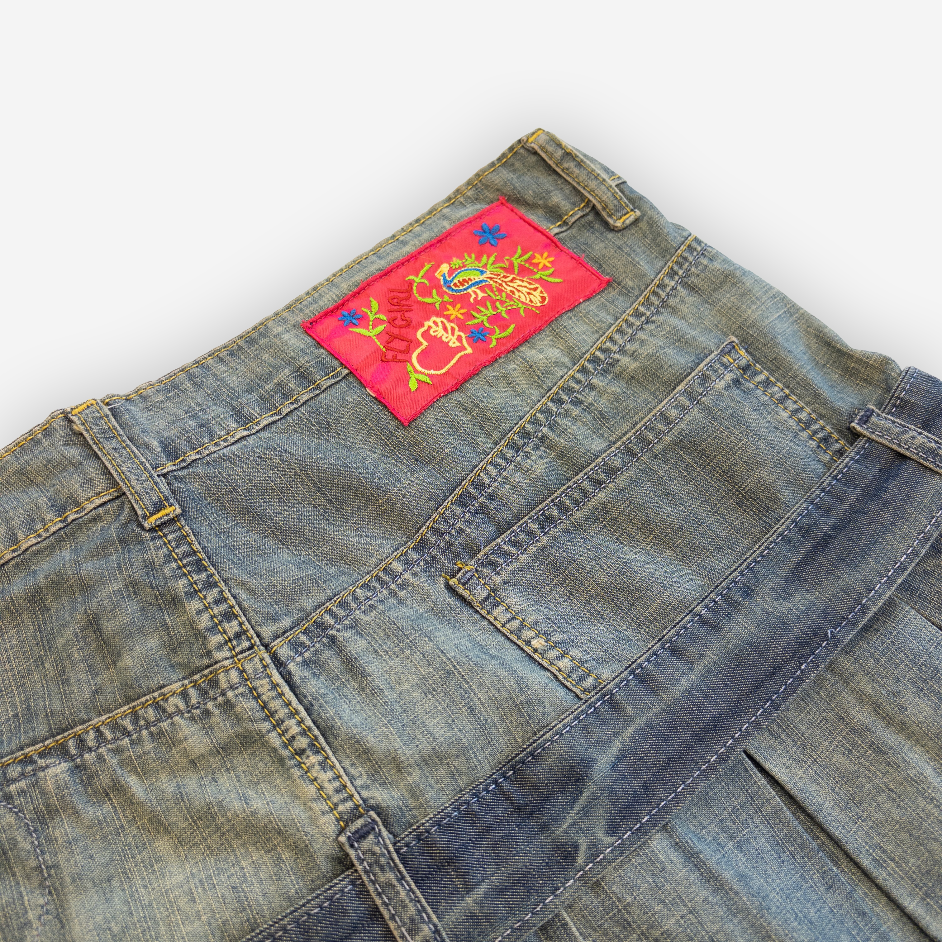 Fly Girl Mini Skirt | Light Wash