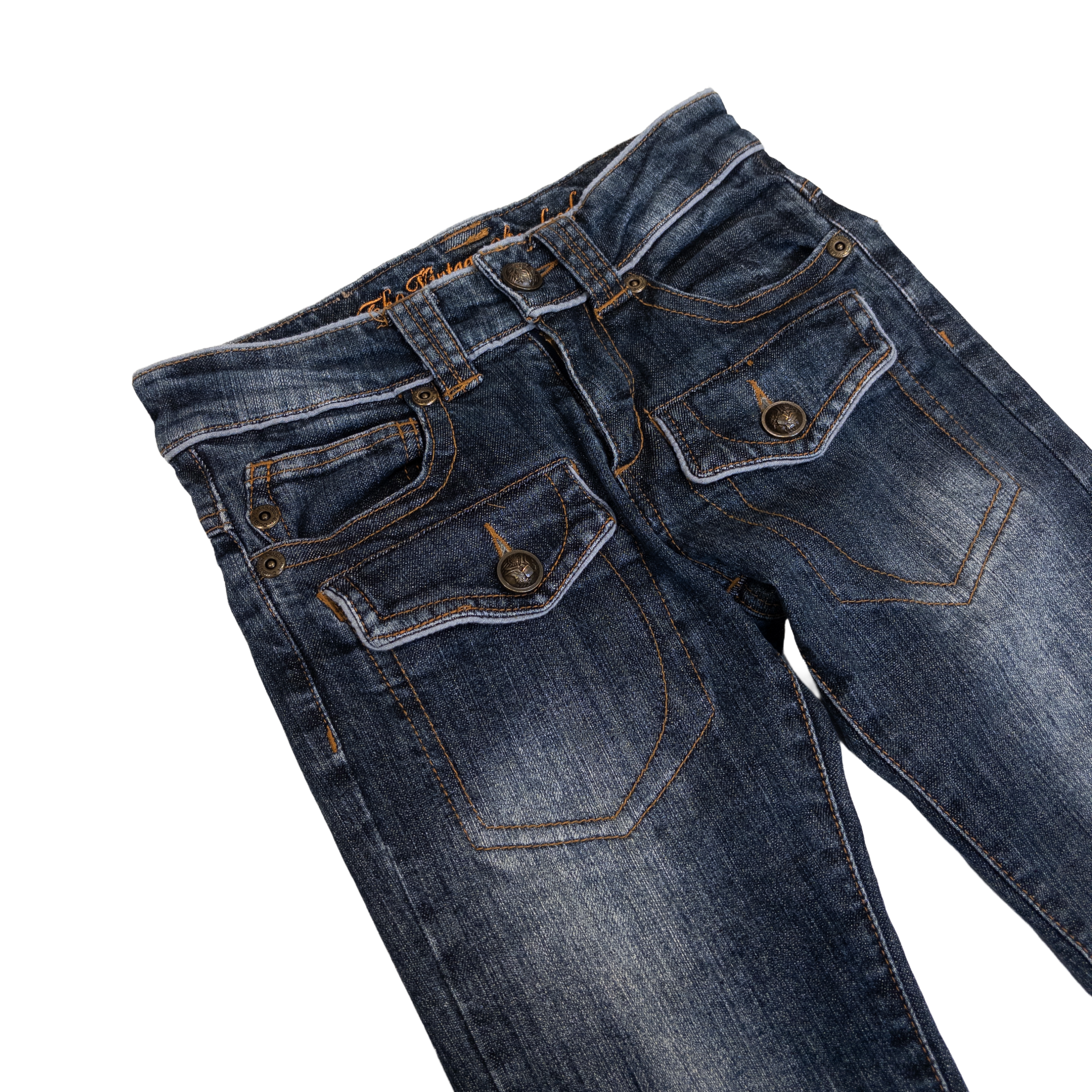 The Vintage Standard Low Rise Flared Jeans | 25 | Dark Washed
