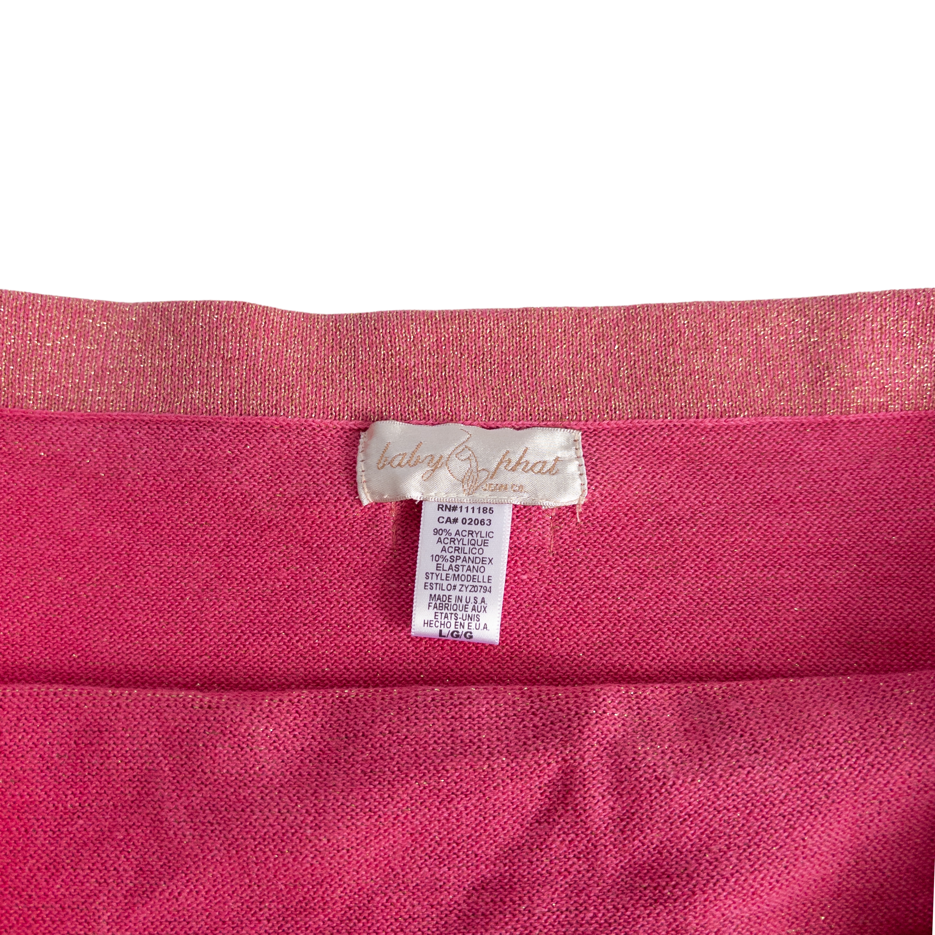 Baby Phat Tie Tube Top(Dead stock) | L | Pink