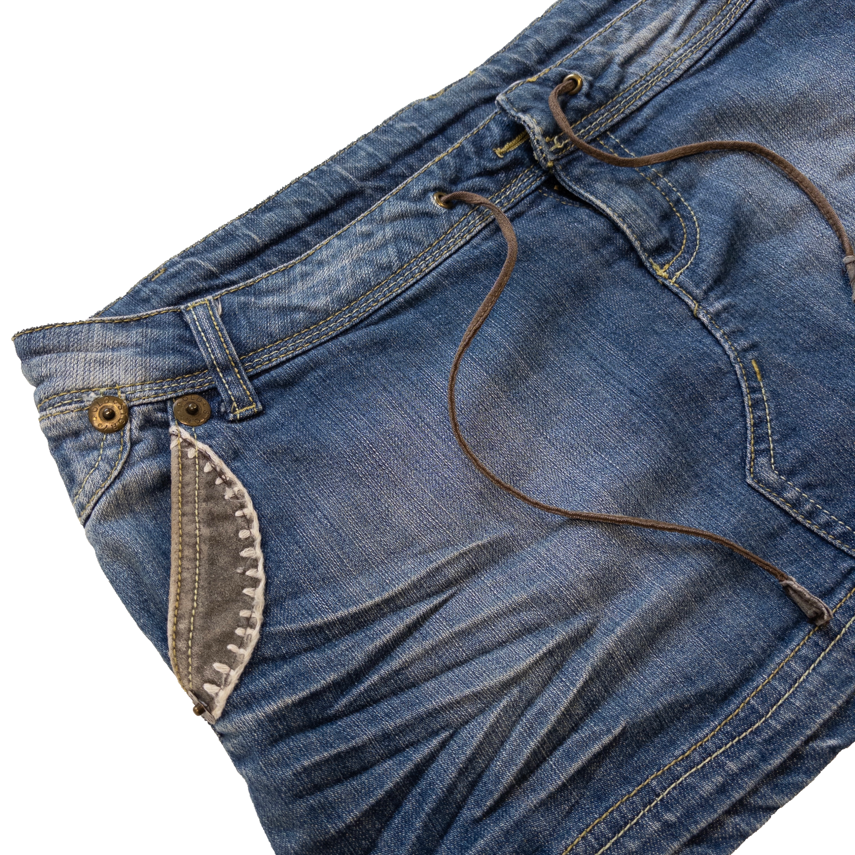 Old Story Embroidered Mini Skirt | Mid Wash