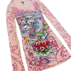 Ed Hardy Hoodie Dress | XS | Pink