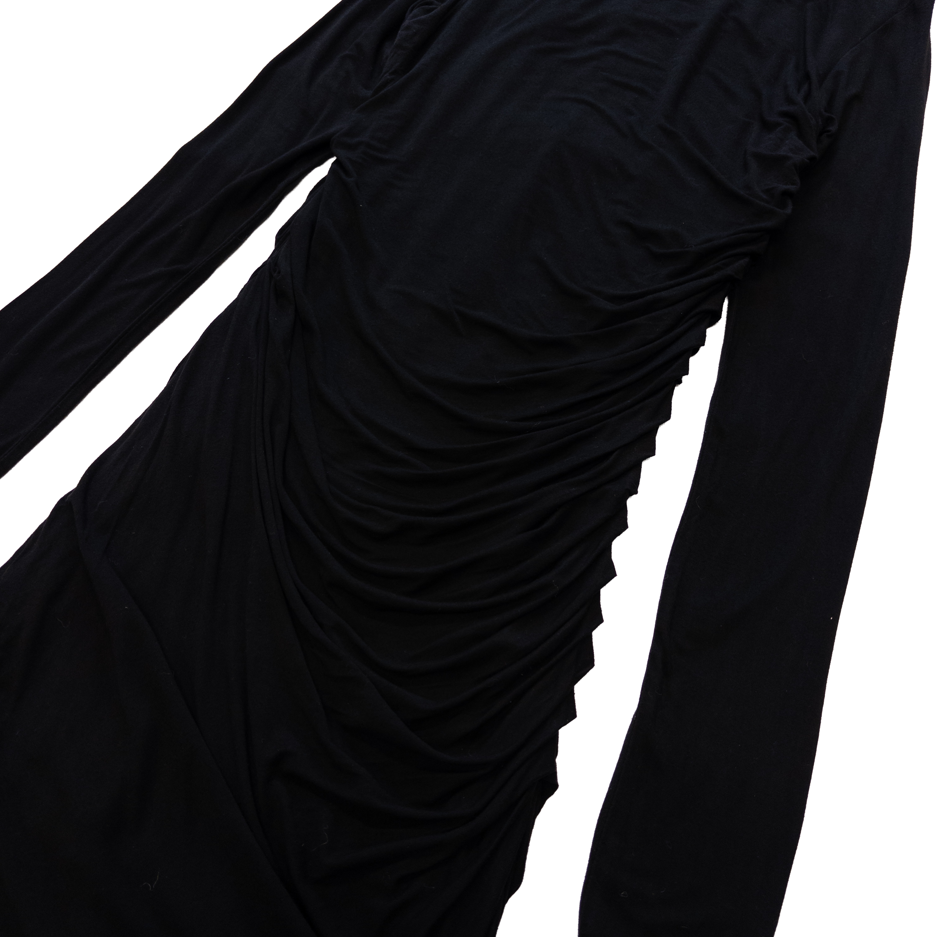 Stolen Girlfriends Club Side Ruched Rayon Dress | S | Black