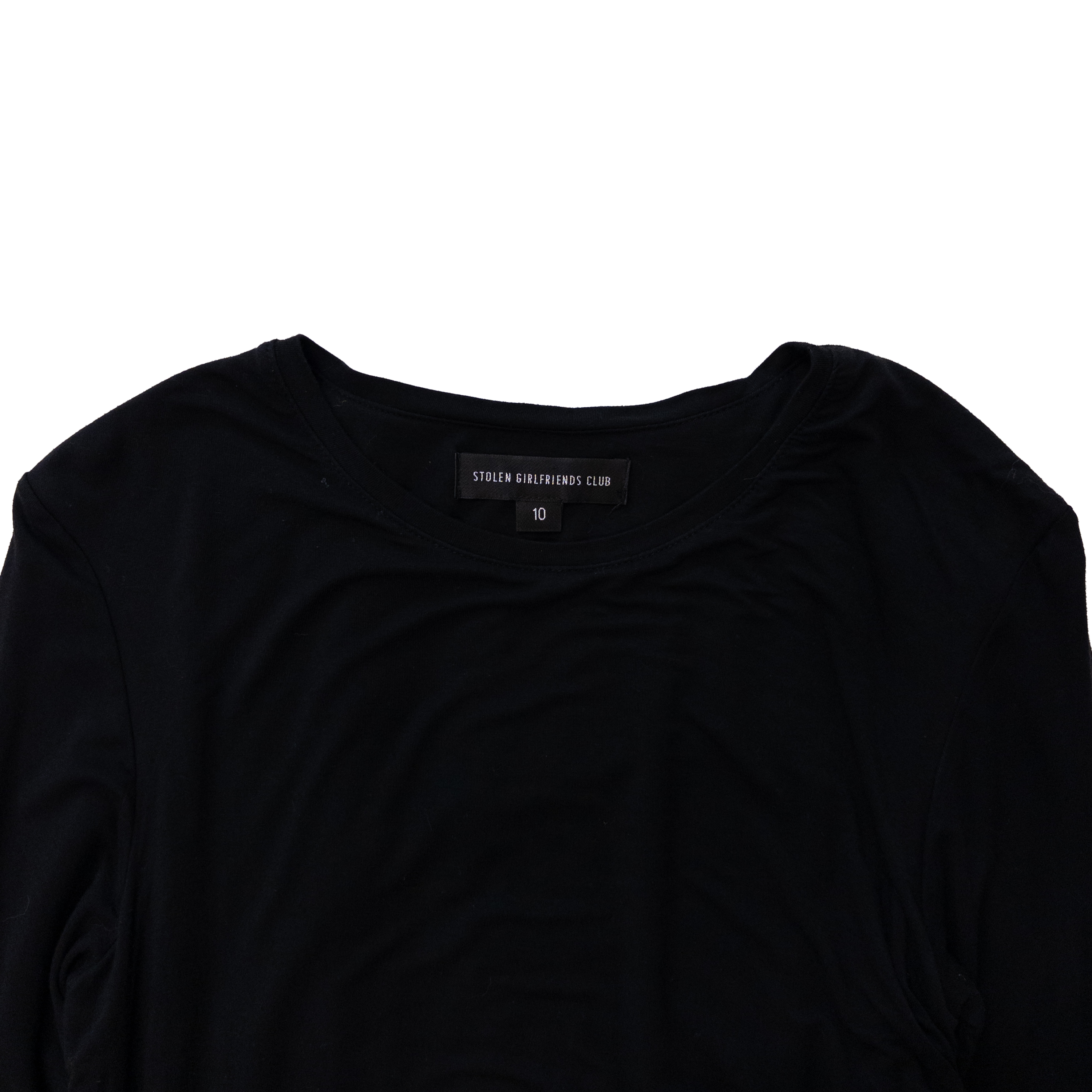 Stolen Girlfriends Club Side Ruched Rayon Dress | S | Black