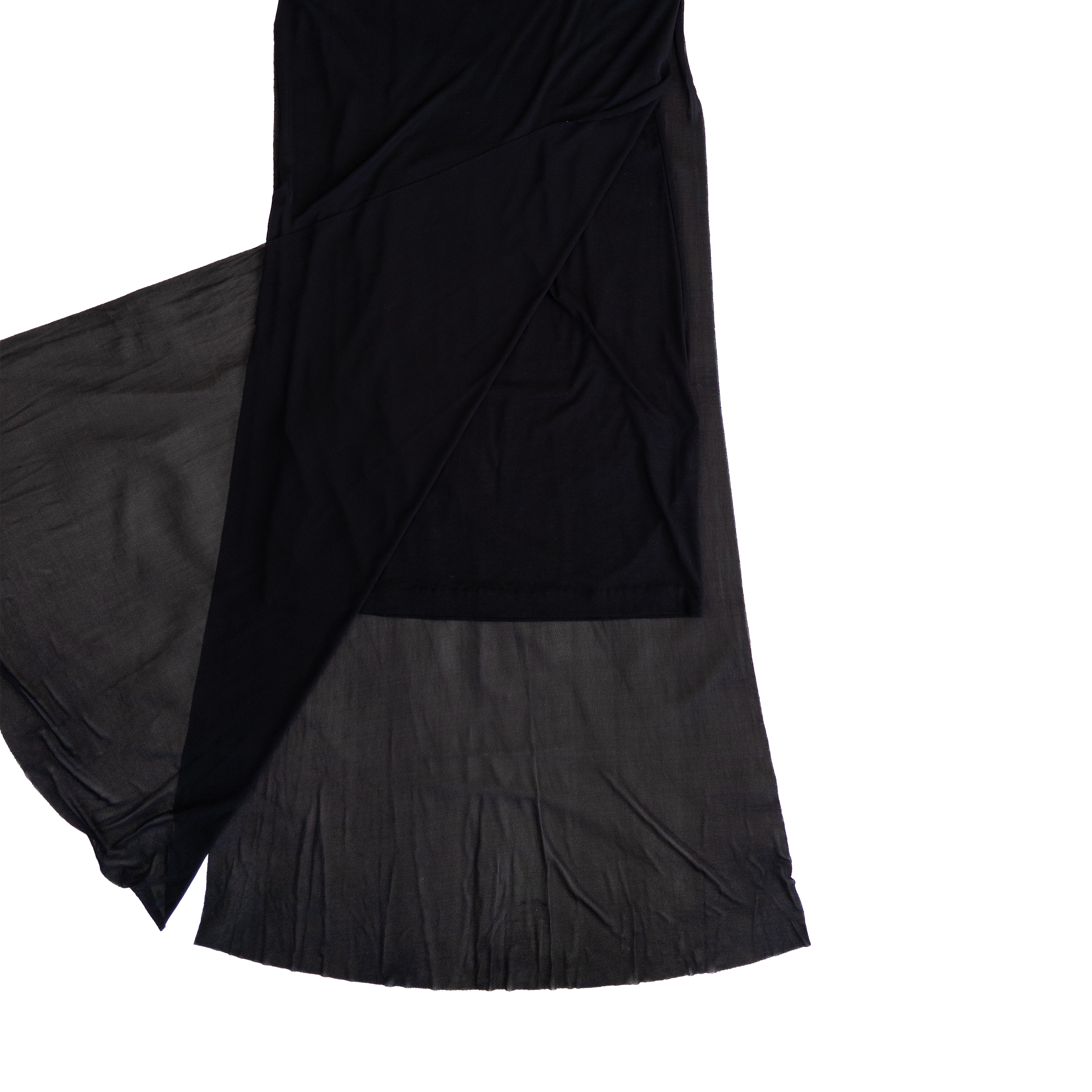 COS Semi Sheer Long Slit Viscose Dress | Women’s XS | Black