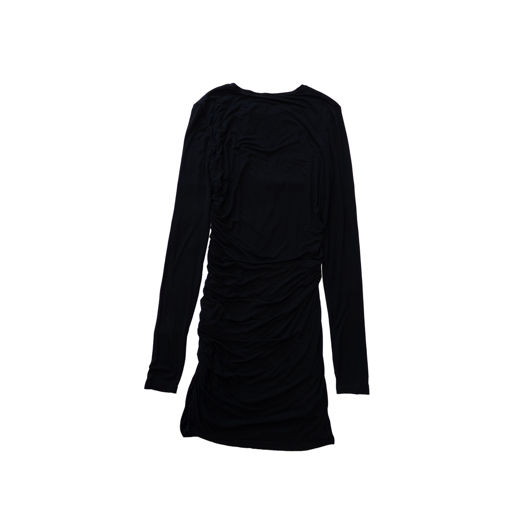 Stolen Girlfriends Club Side Ruched Rayon Dress | S | Black