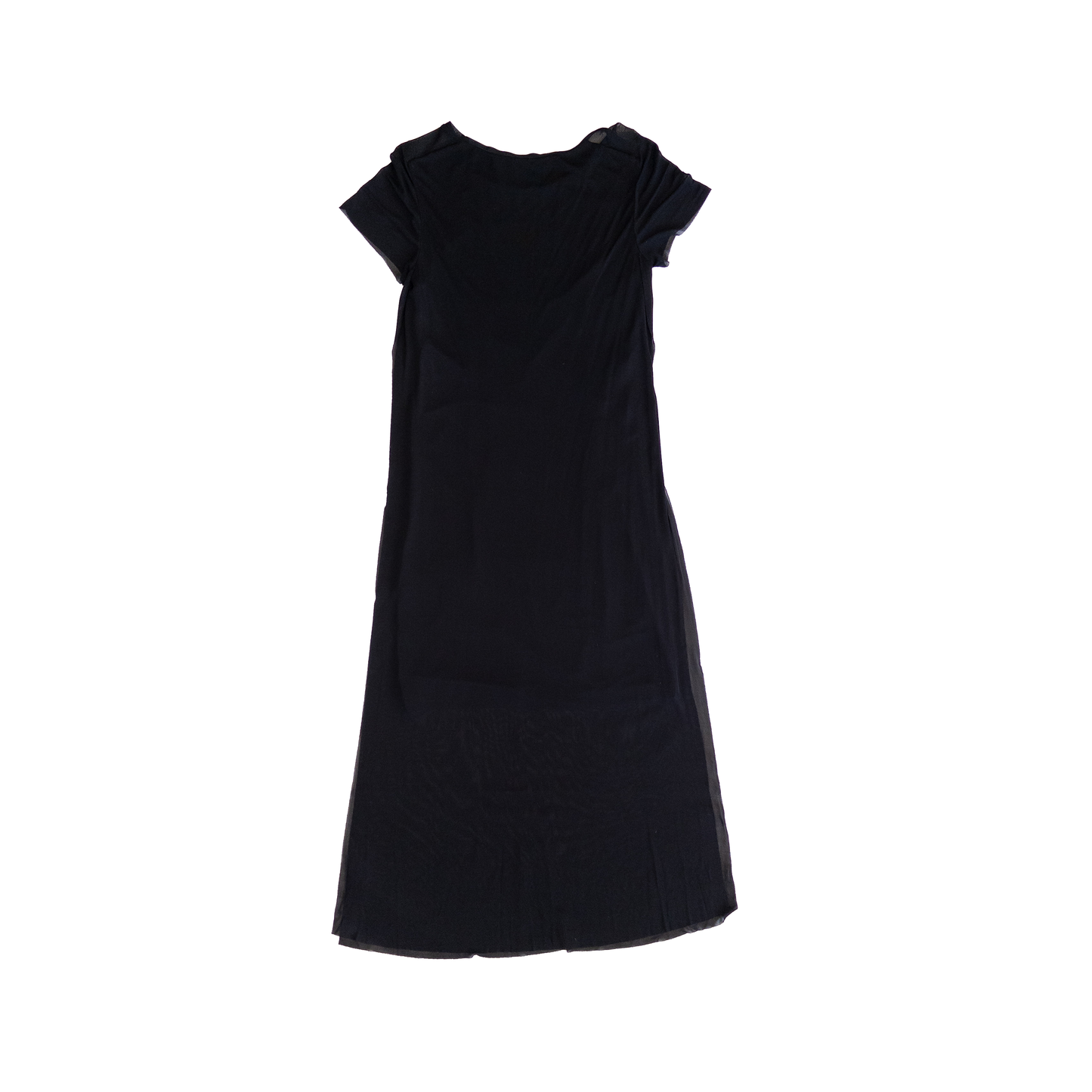 COS Semi Sheer Long Slit Viscose Dress | Women’s XS | Black