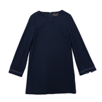 Andersson Bell Slit Cuffs Modern Dress | Dark Navy