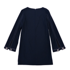 Andersson Bell Slit Cuffs Modern Dress | Dark Navy