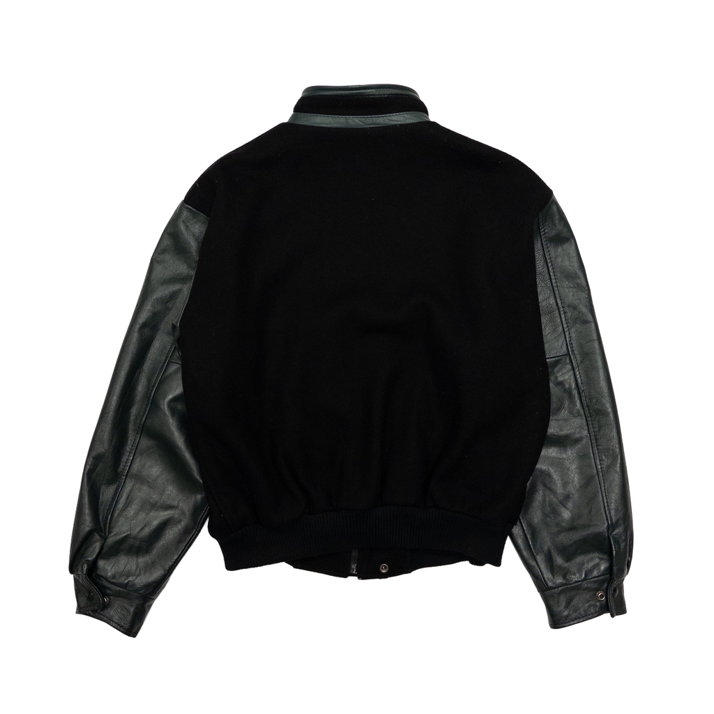 Canada Sportswear Irving Vintage Letterman Jacket | L | Black & Dark Green