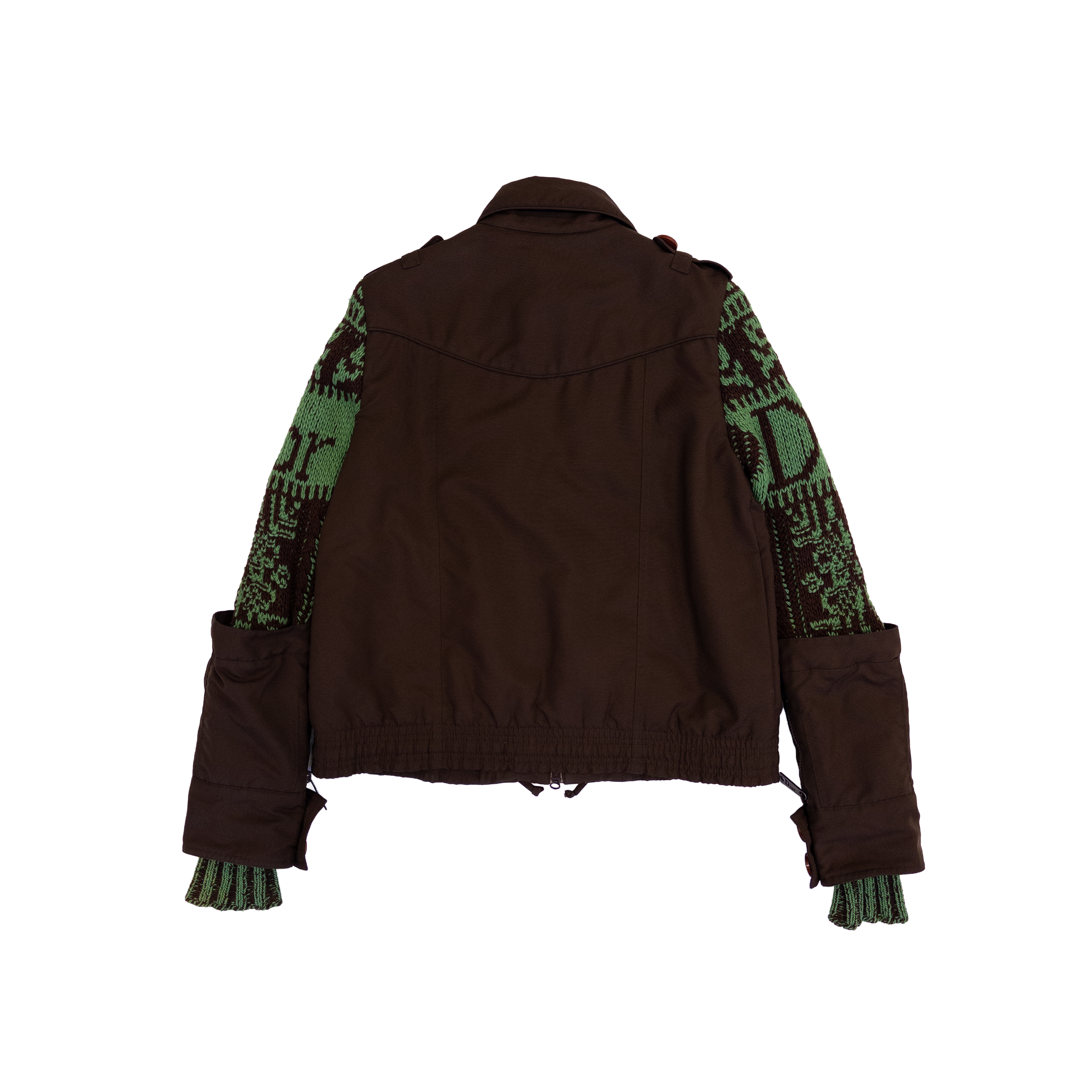 Dior Knitted Sleeve Jacket | M | Green & Brown