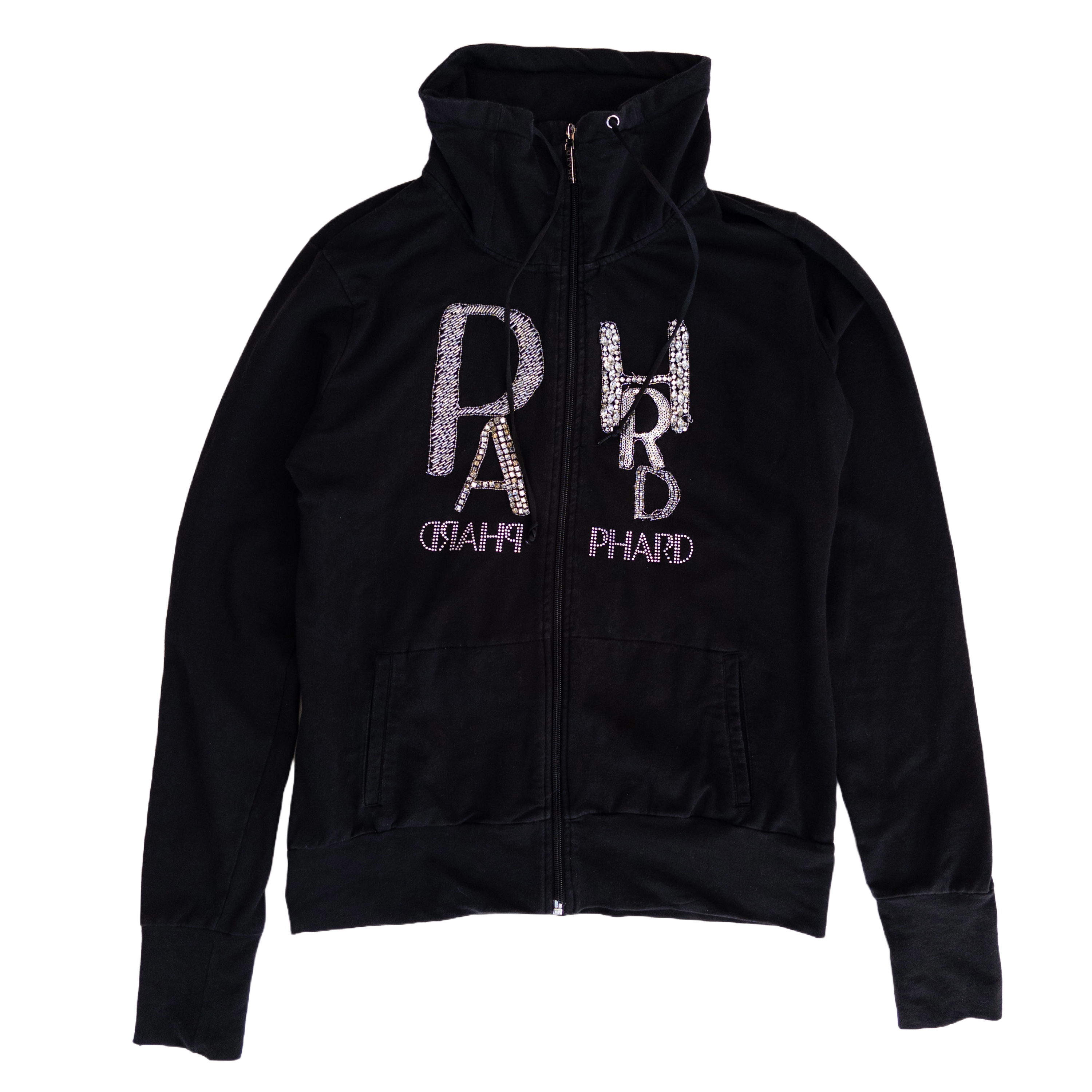 Phard Beads Zip Up Jumper | M-L | Black