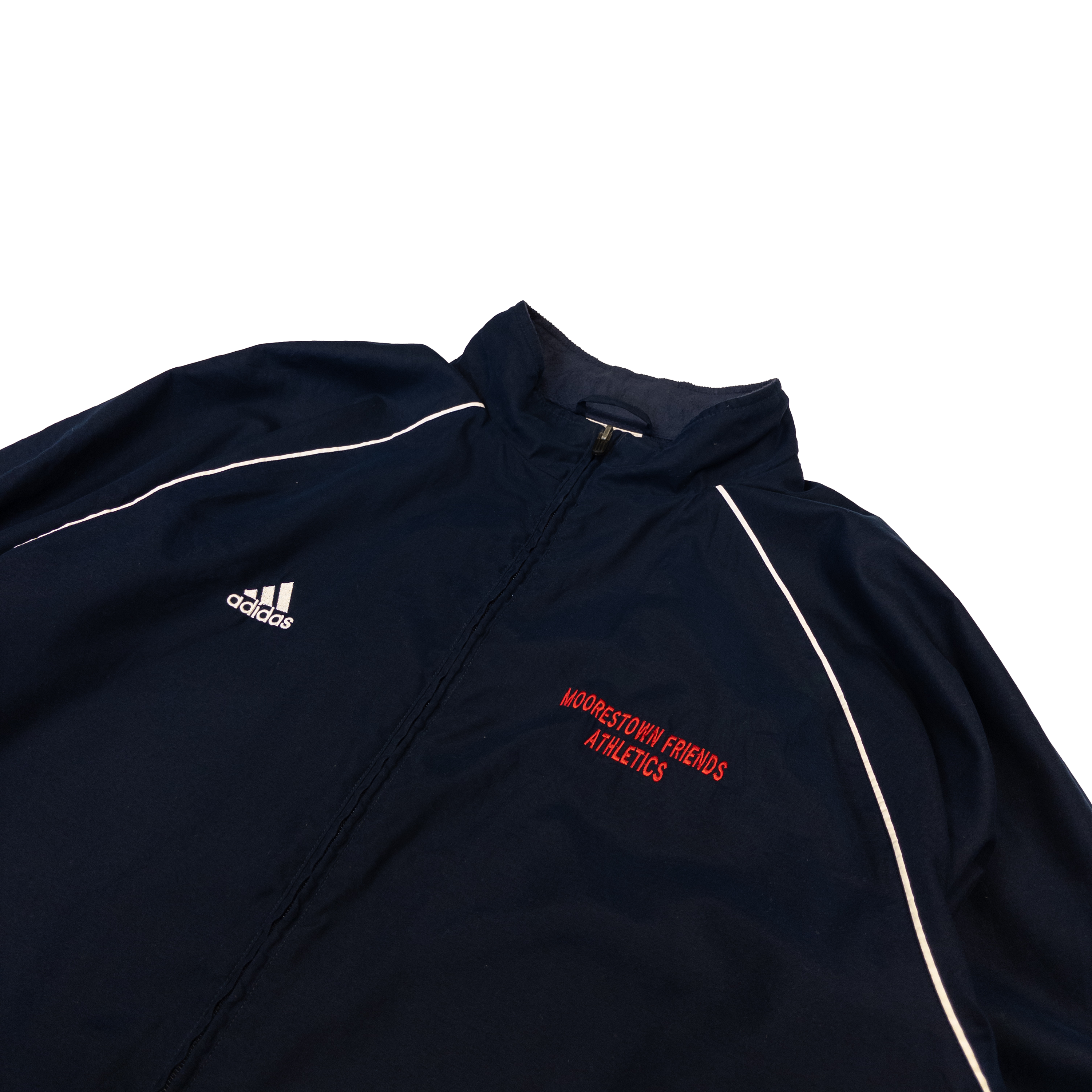 Adidas Moorestown Friends Athletics Full Zip Up Track Jacket | L | Dark Navy