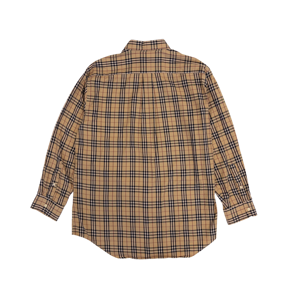 Burberry Vintage Nova Check Long Sleeve Shirt | Men’s XL | Beige Check