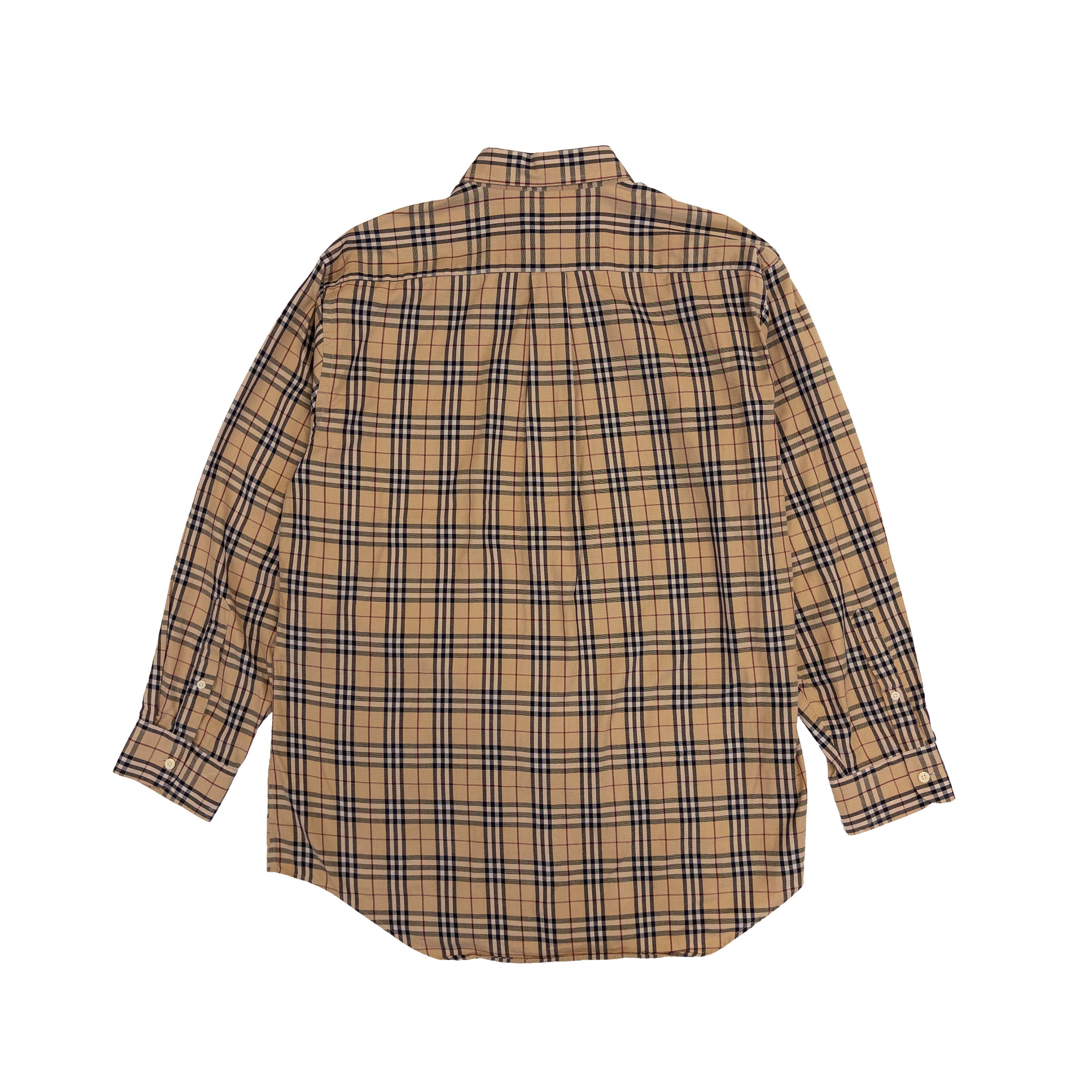 Burberry Vintage Nova Check Long Sleeve Shirt | Men’s XL | Beige Check