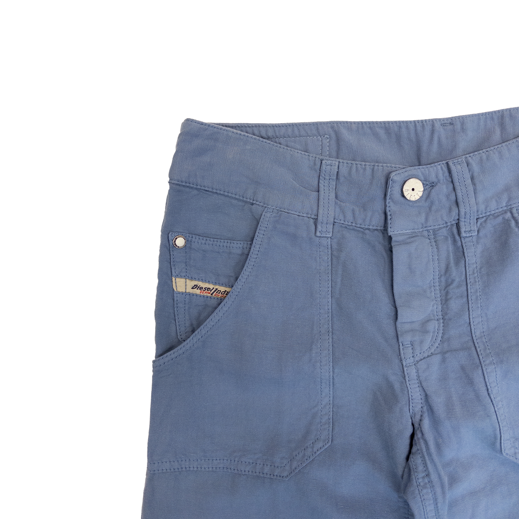 Diesel Wirky Low Rise Cotton Pants | 26 | Light Blue
