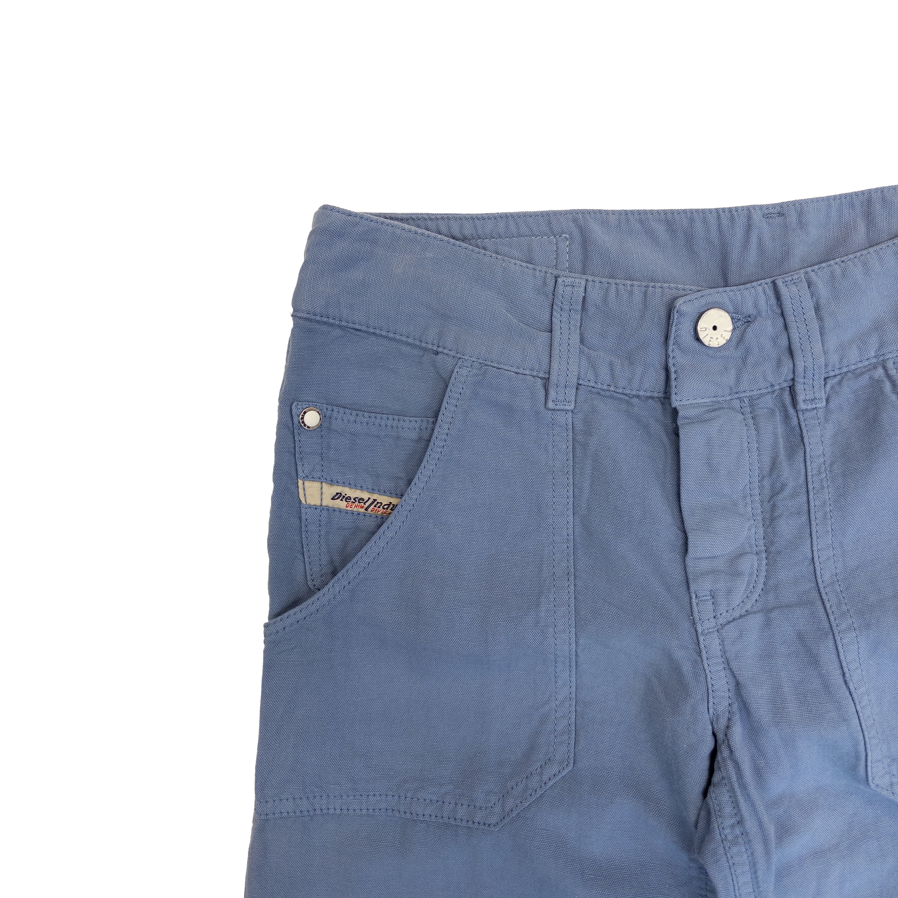 Diesel Wirky Low Rise Cotton Pants | 26 | Light Blue