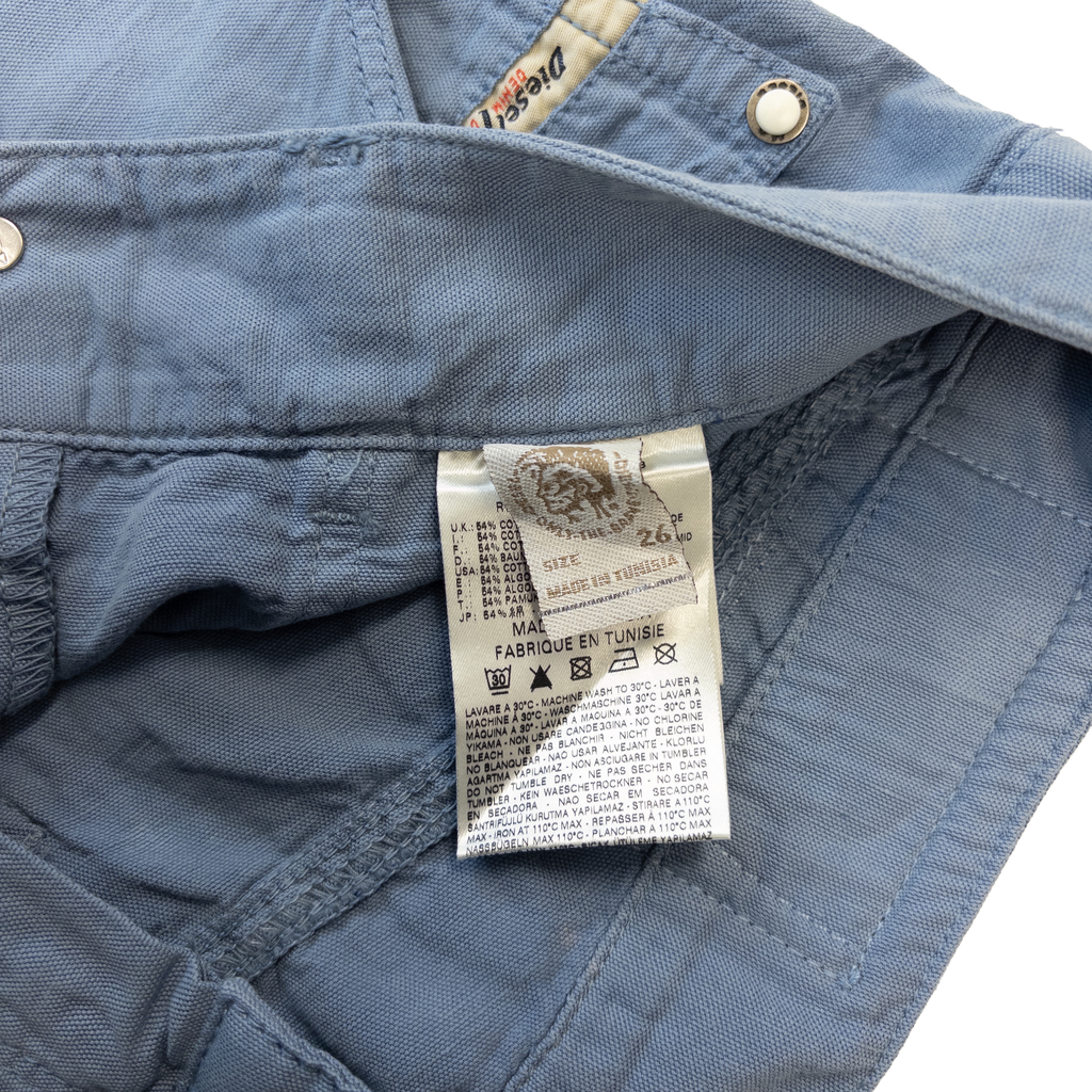 Diesel Wirky Low Rise Cotton Pants | 26 | Light Blue