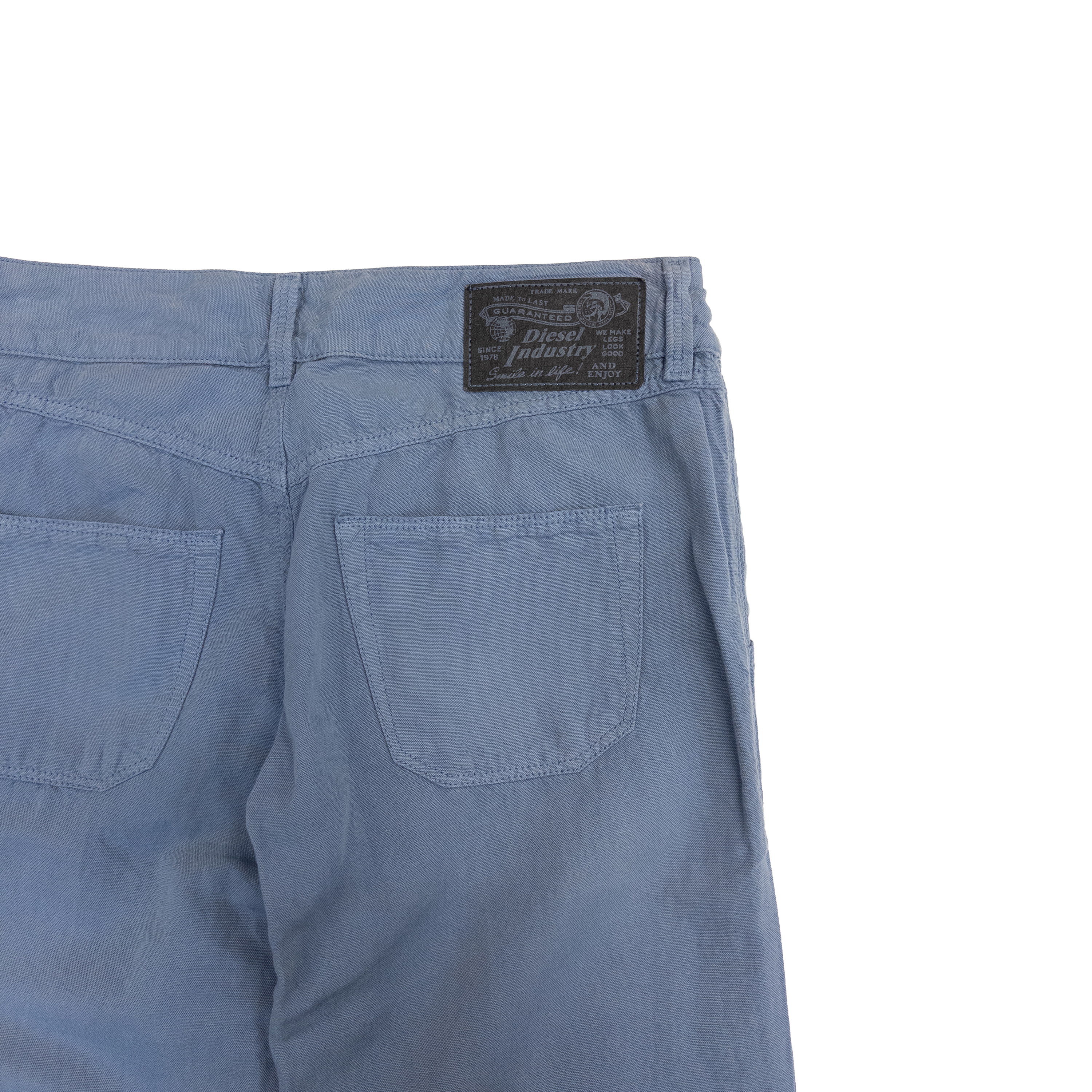 Diesel Wirky Low Rise Cotton Pants | 26 | Light Blue