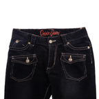 Low Rise Flared Corduroy Pants | Black