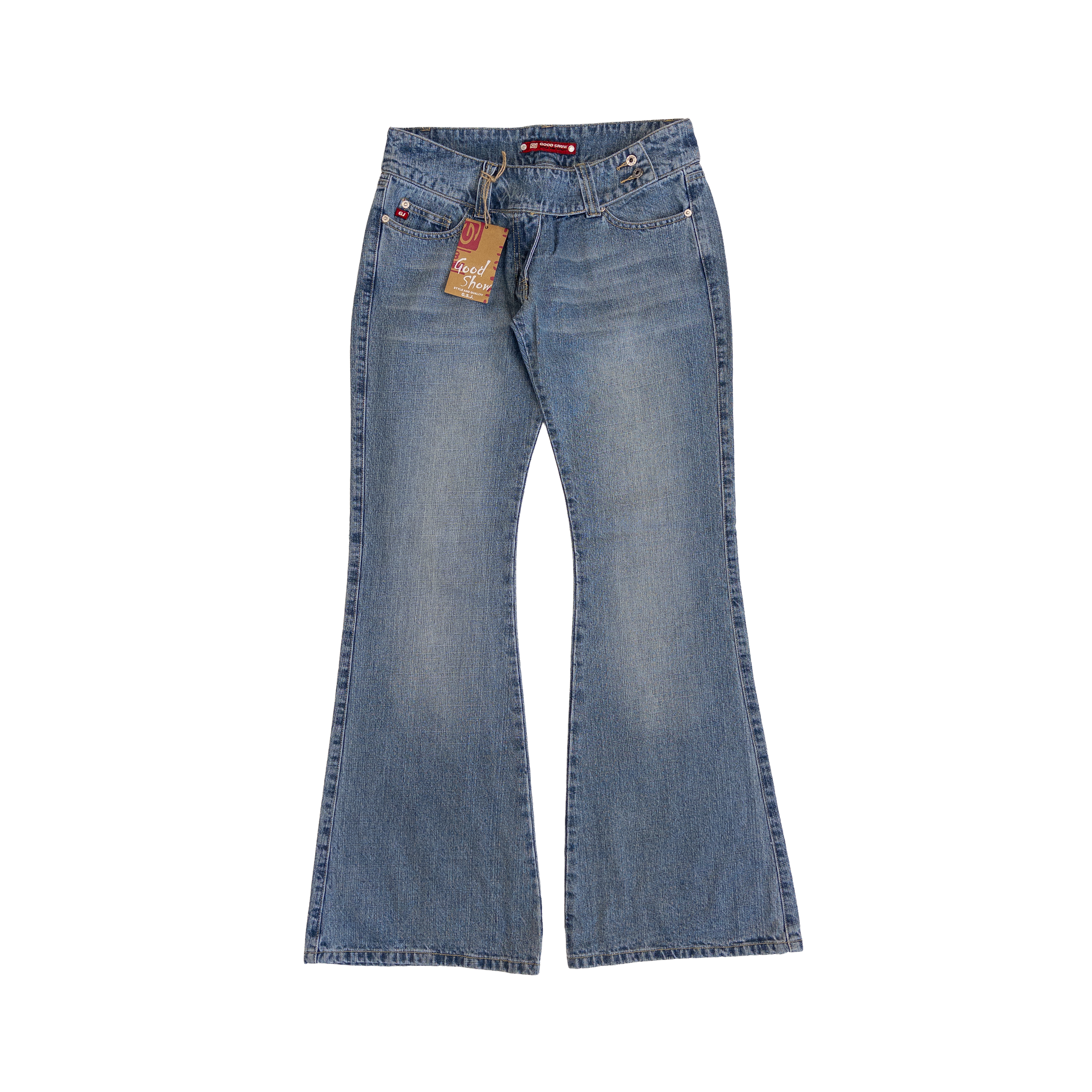 Good Show Low Rise Flared Jeans | M-L | Light Wash