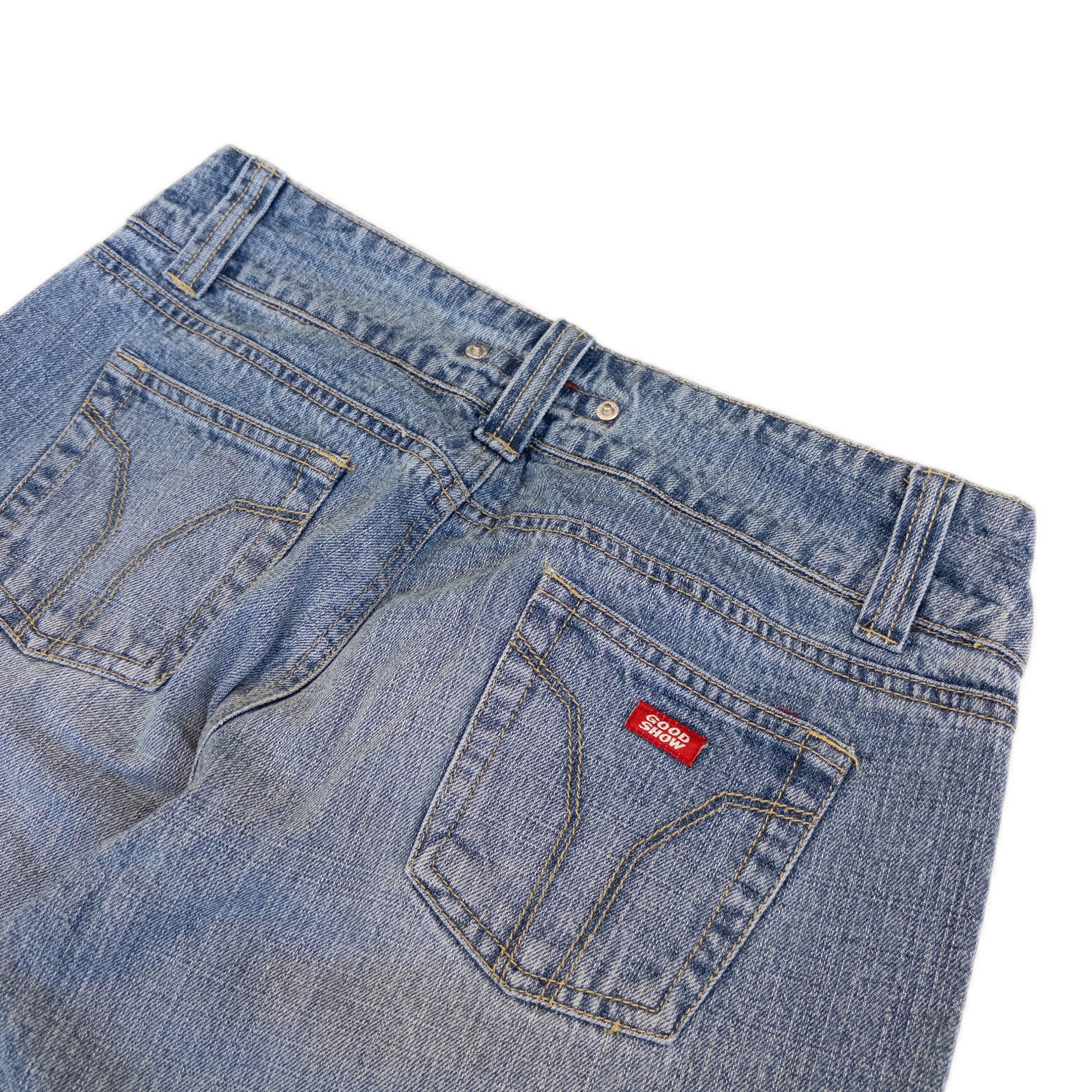 Good Show Low Rise Flared Jeans | M-L | Light Wash