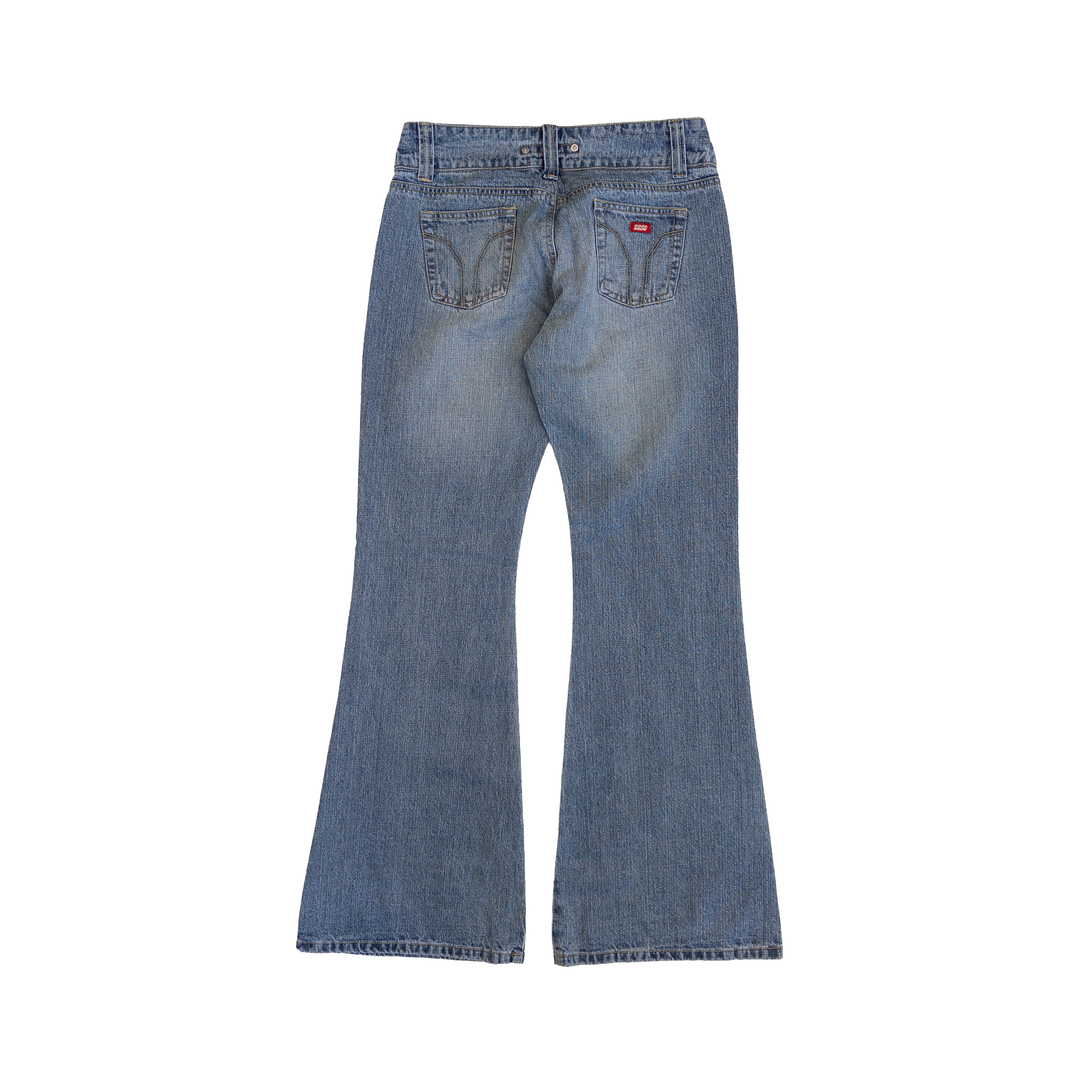 Good Show Low Rise Flared Jeans | M-L | Light Wash