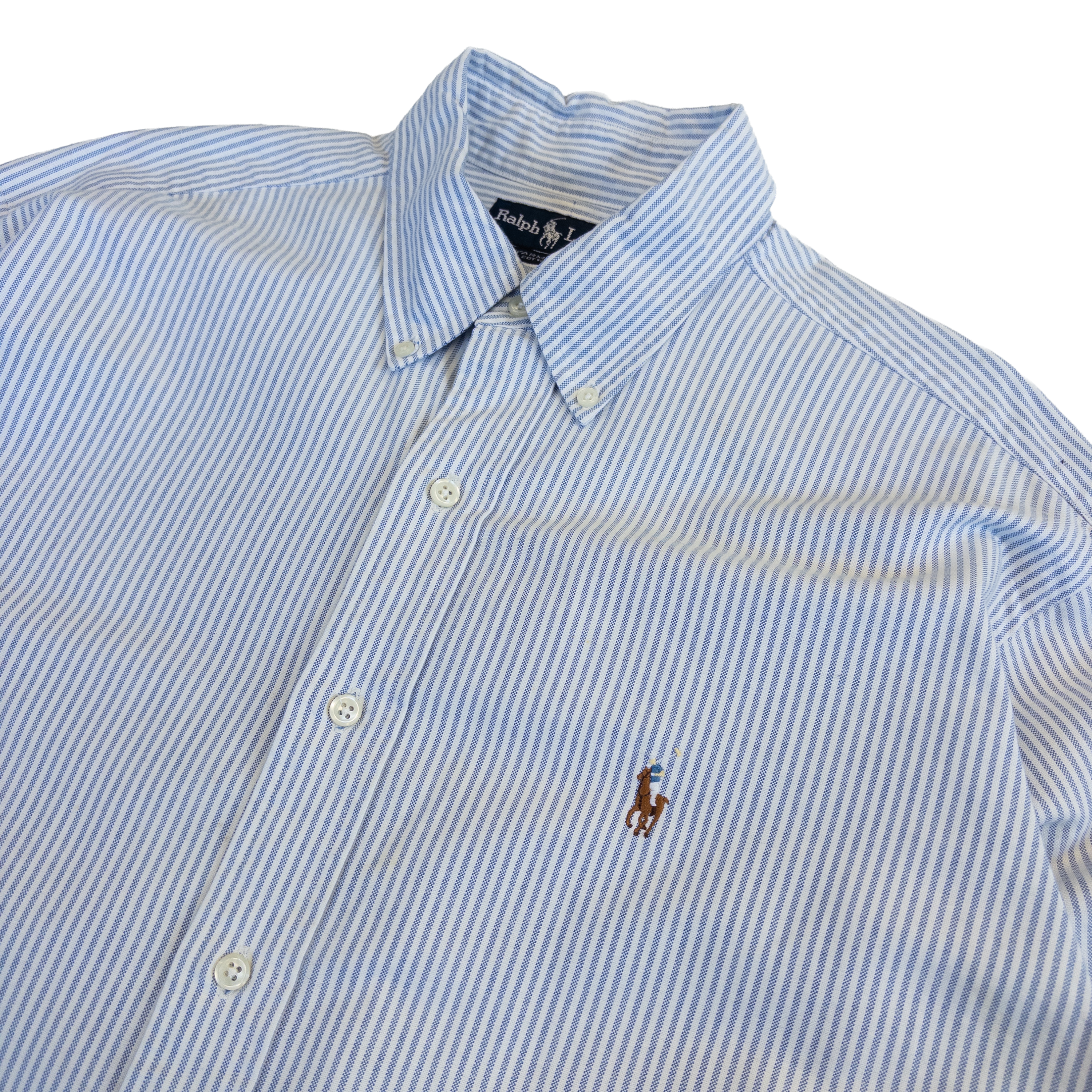 Ralph Lauren Oxford Long Sleeve Shirt | Men’s XL | Blue Stripe