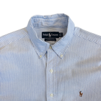 Ralph Lauren Oxford Long Sleeve Shirt | Men’s XL | Blue Stripe