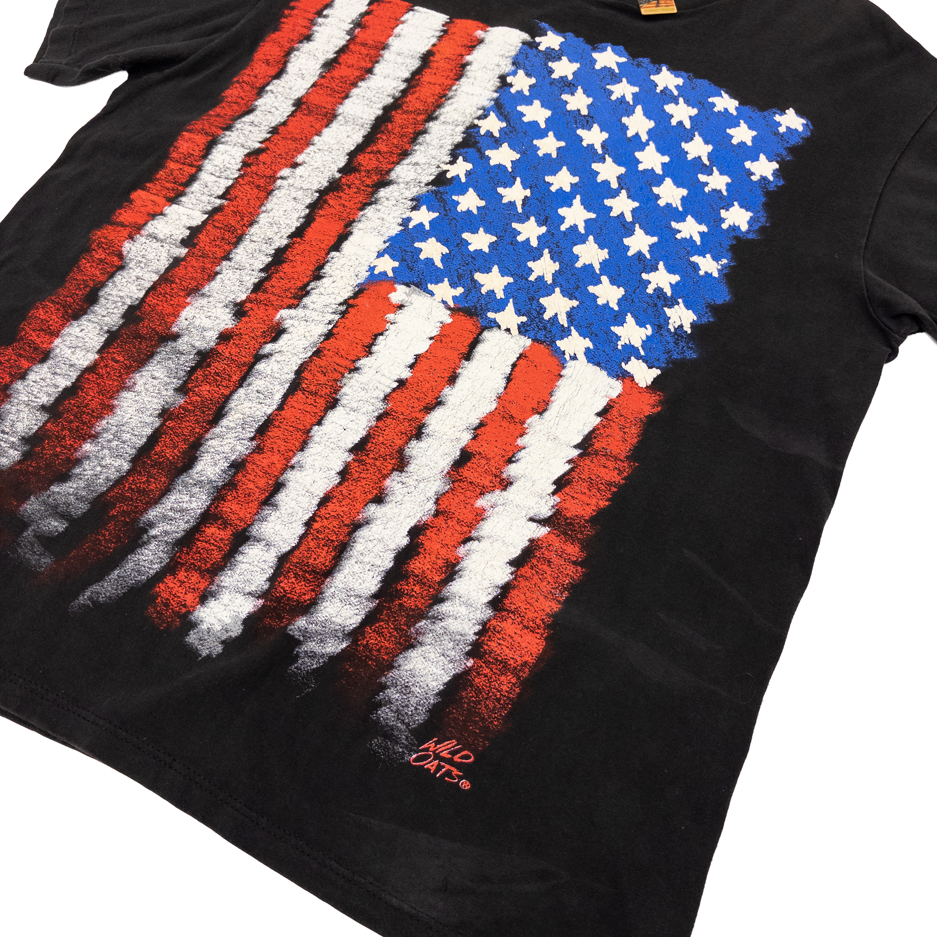 Wild Oats US Flag T-Shirt | Black