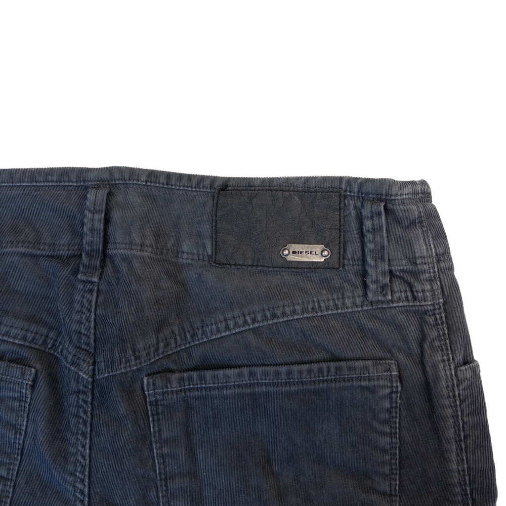 Diesel Melty Low Rise Corduroy Pants | Grey Blue
