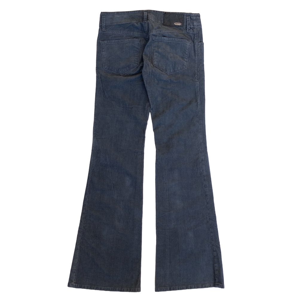 Diesel Melty Low Rise Corduroy Pants | Grey Blue