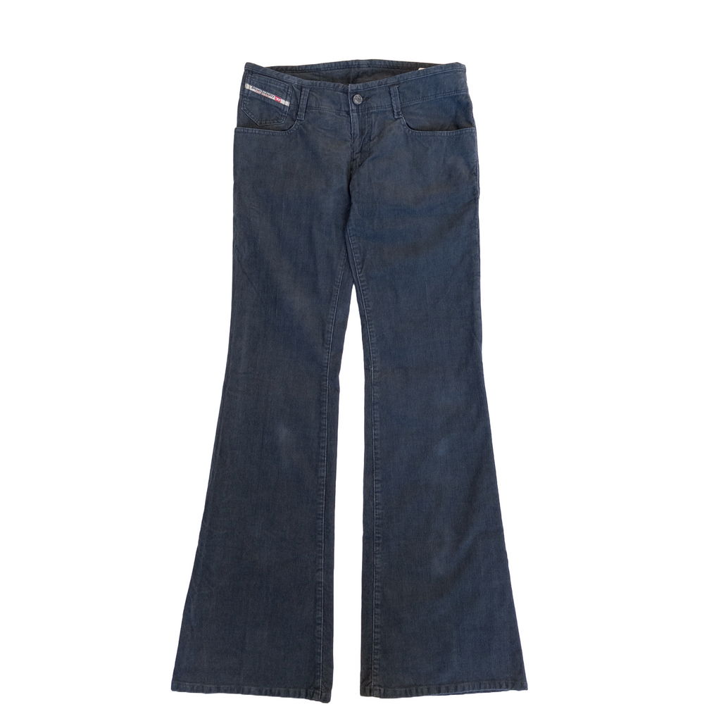 Diesel Melty Low Rise Corduroy Pants | Grey Blue