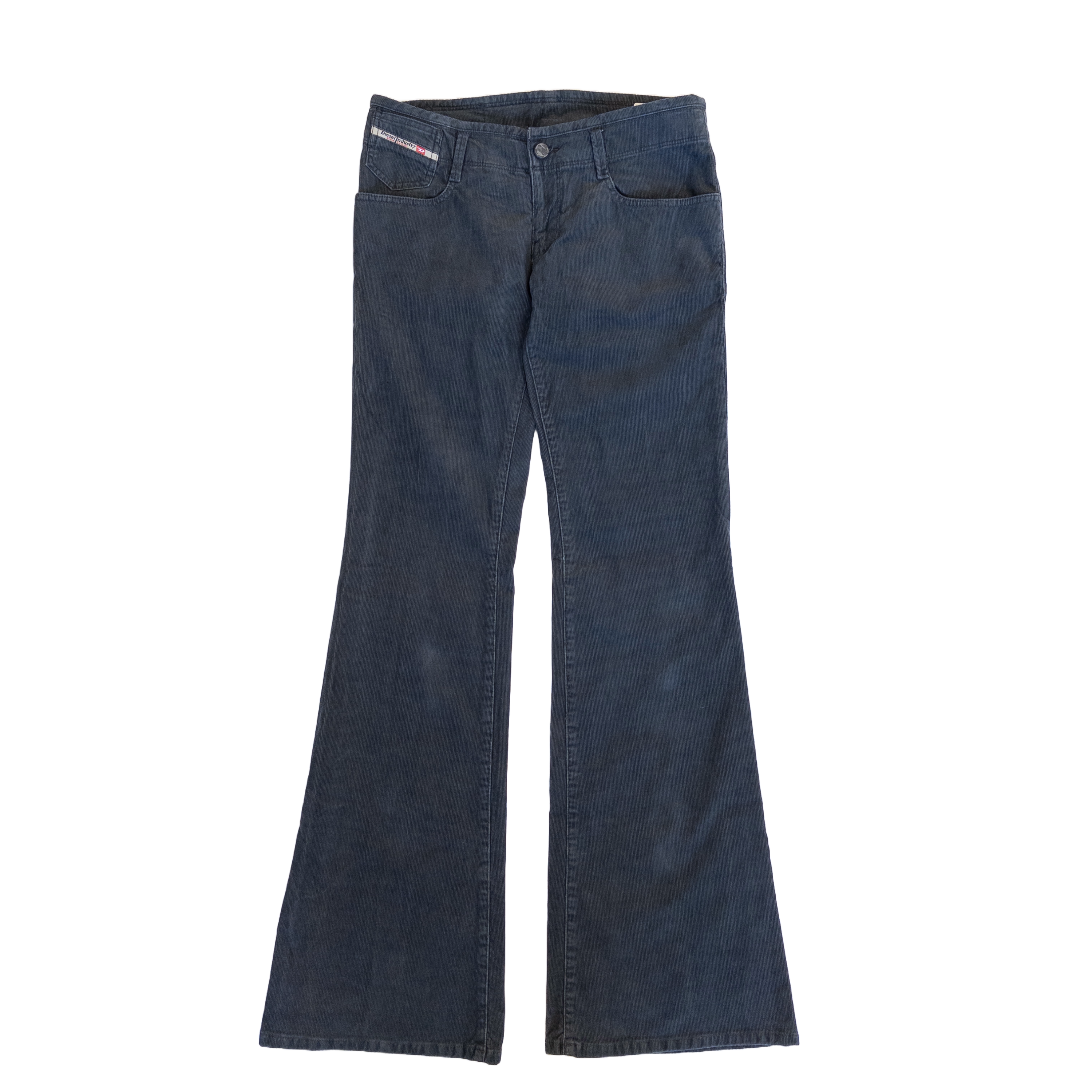 Diesel Melty Low Rise Corduroy Pants | Grey Blue