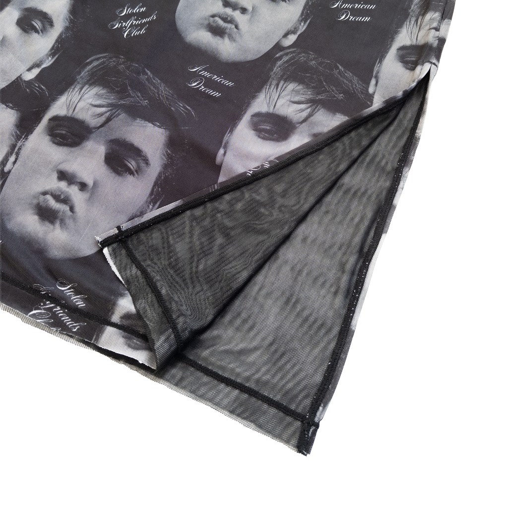 Stolen Girlfriends Club Elvis Presley Memphis Mesh Midi Skirt | Black