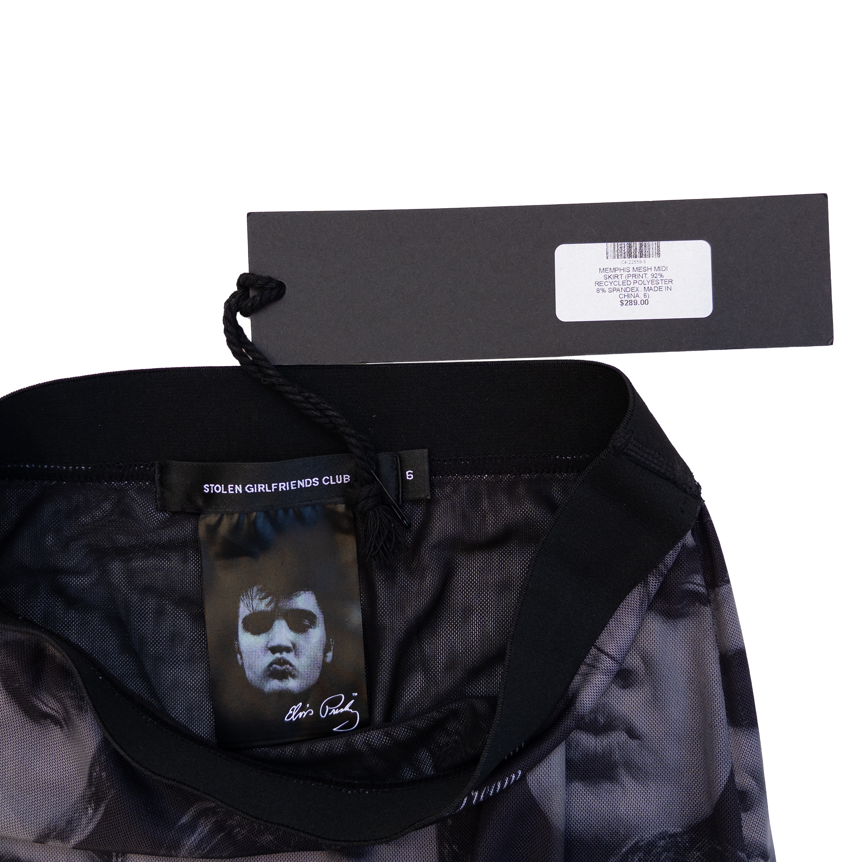 Stolen Girlfriends Club Elvis Presley Memphis Mesh Midi Skirt | Black
