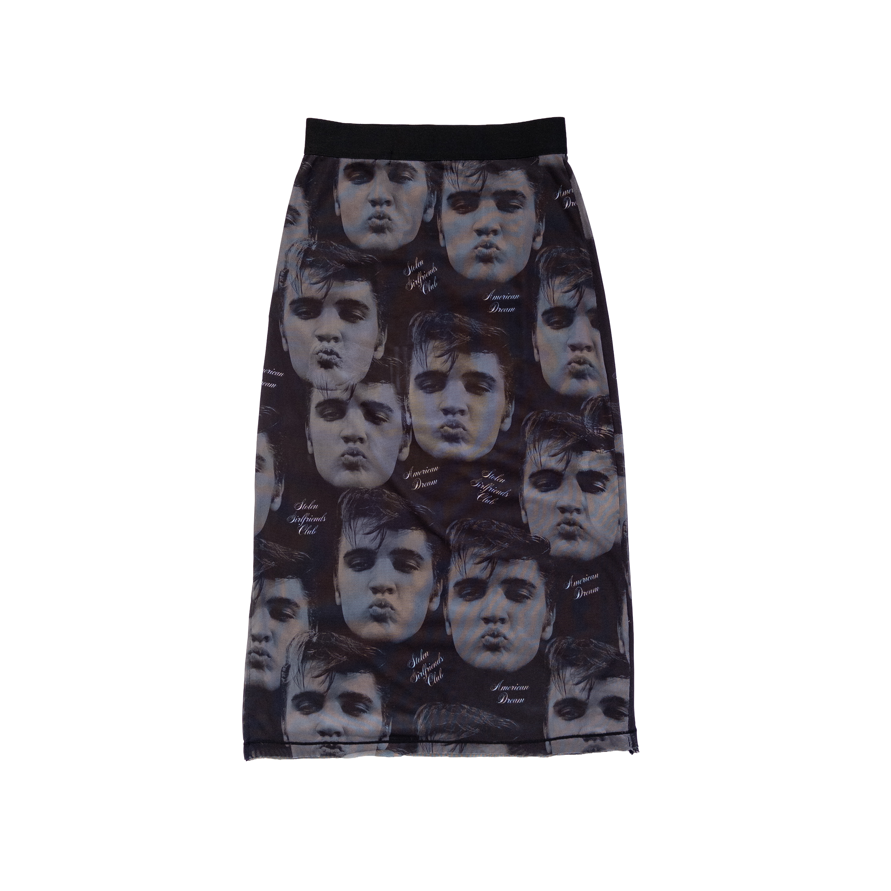Stolen Girlfriends Club Elvis Presley Memphis Mesh Midi Skirt | Black
