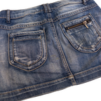 Benetton Denim Mini Skirt | Mid Wash