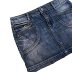 Benetton Denim Mini Skirt | Mid Wash