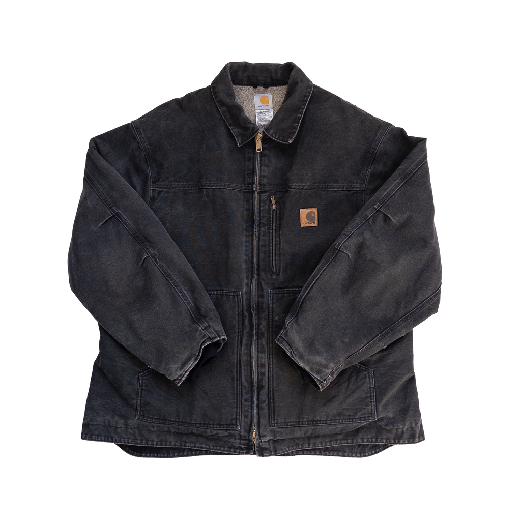 Carhartt Sherpa Lined Work Jacket | Washed black