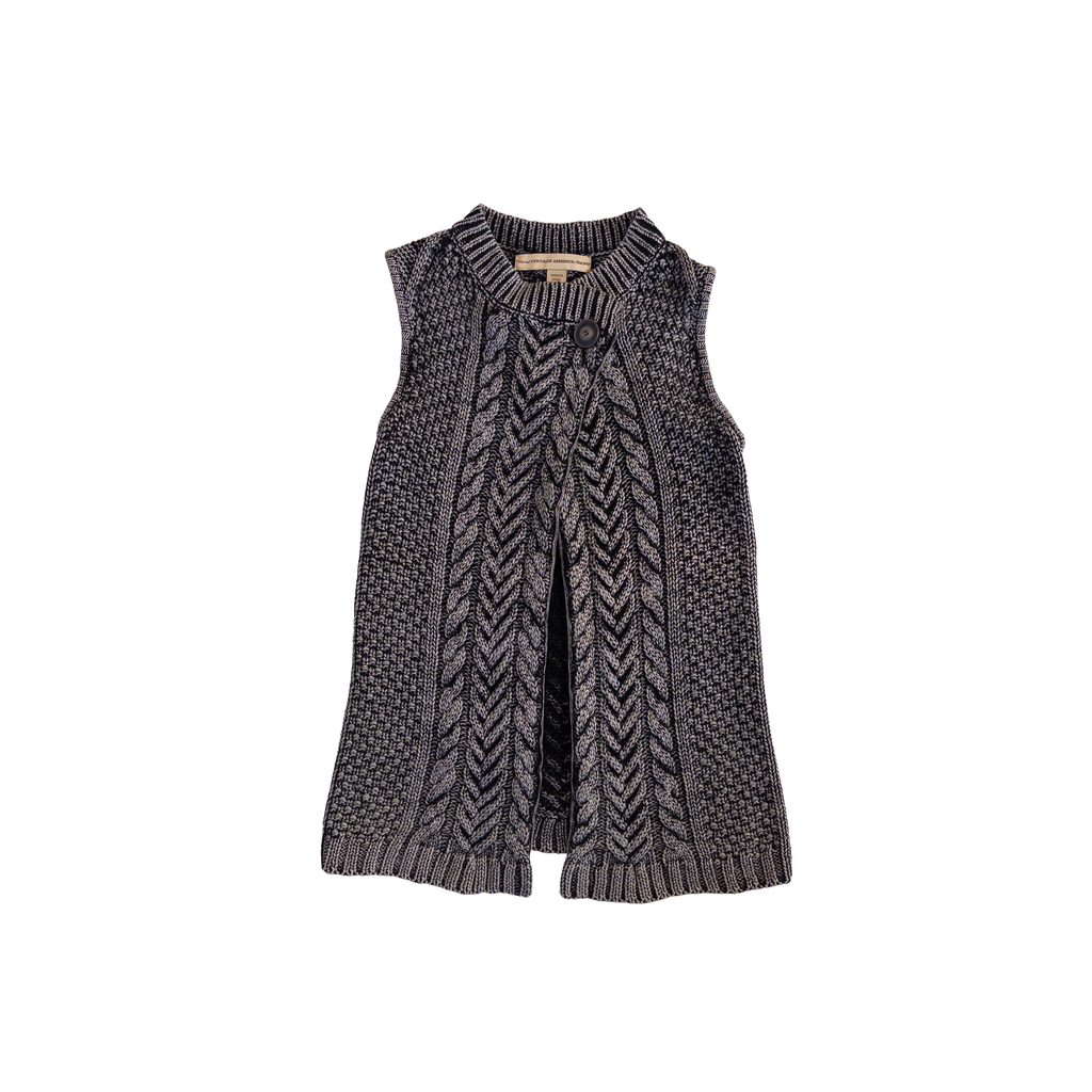 Vintage America Jeans Knit Sweater Vest | Women’s XS-S | Grey
