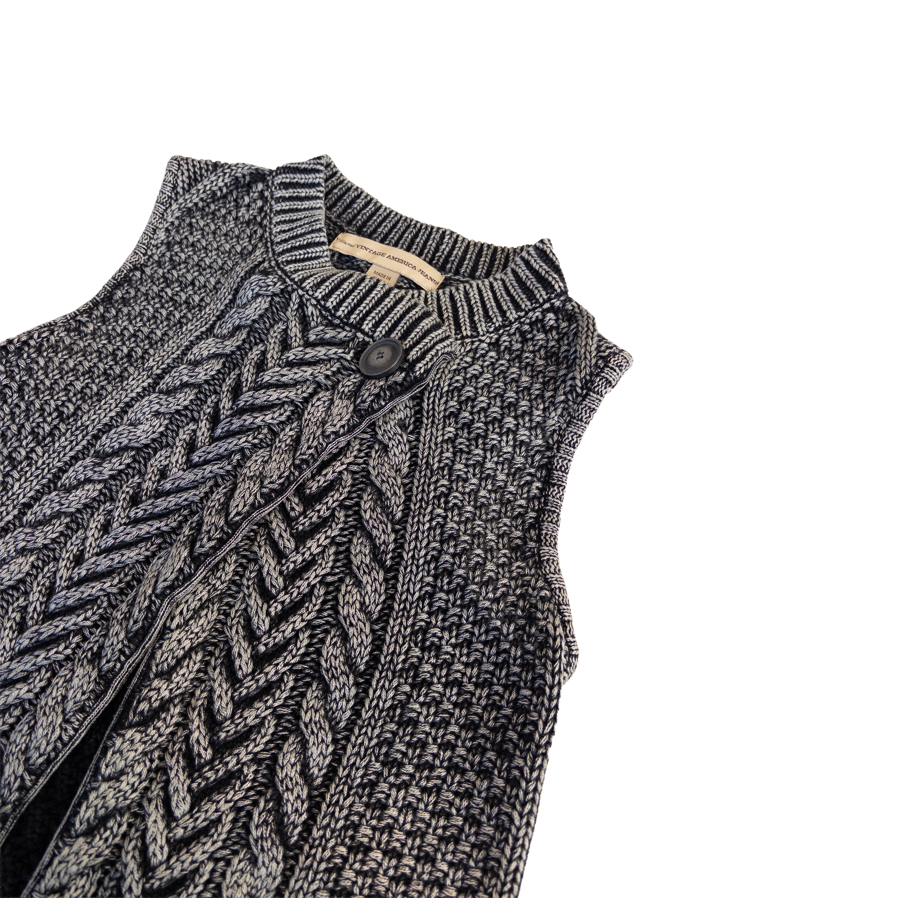 Vintage America Jeans Knit Sweater Vest | Women’s XS-S | Grey