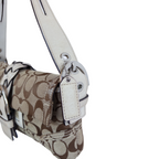 Coach Monogram Buckle Shoulder Bag | Beige