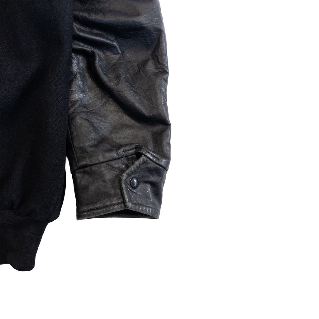 Automation Vintage Letterman Jacket | Men’s L | Black & Yellow